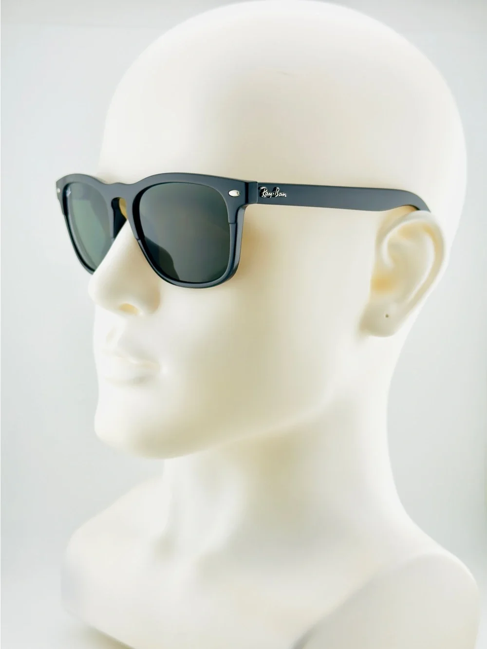 Ray-Ban Steve Sunglasses RB4487 Polished Black Frame with Dark Green Lenses
